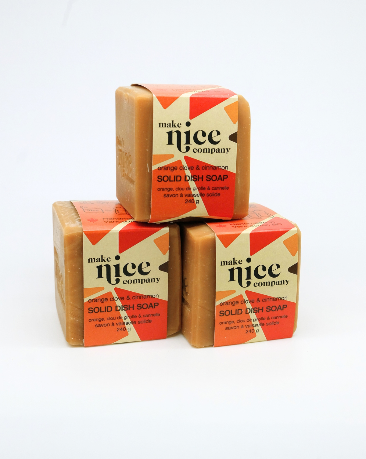 Orange Clove + Cinnamon Solid Dish Soap