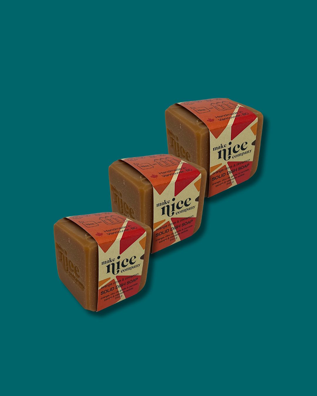 Orange Clove + Cinnamon Solid Dish Soap