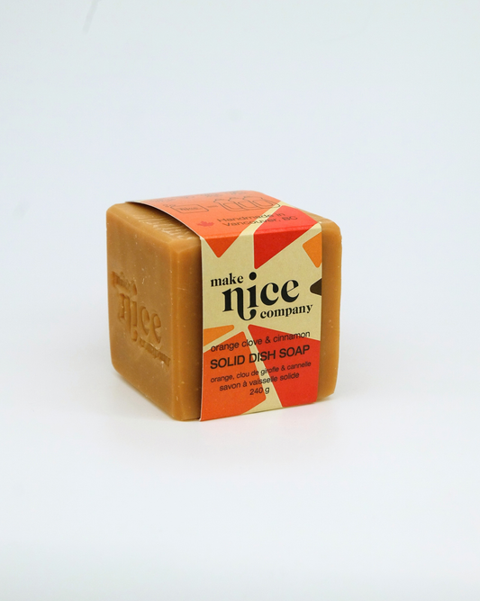 Orange Clove + Cinnamon Solid Dish Soap